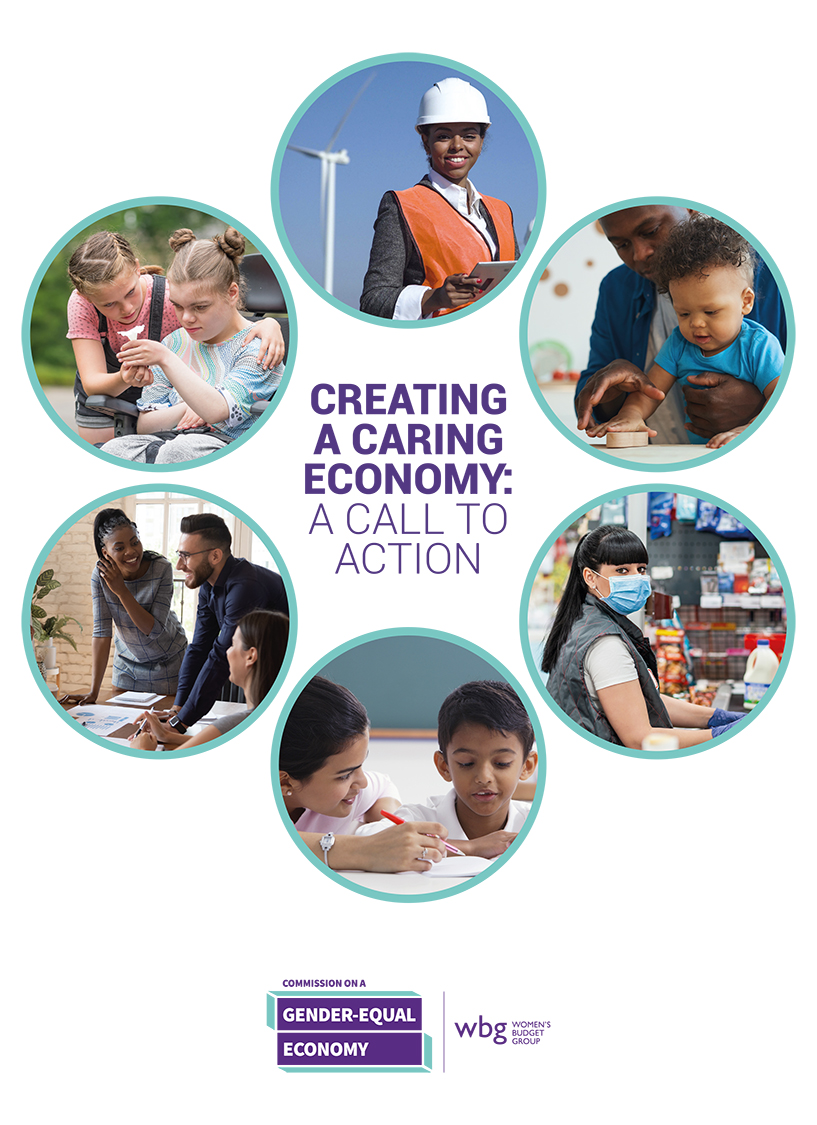 Cover of the Creating a Caring Economy: A Call to Action document.