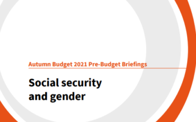 Autumn Budget 2021: Social security and gender