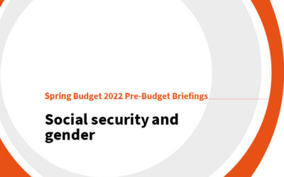 Spring Budget 2022: Social security and gender