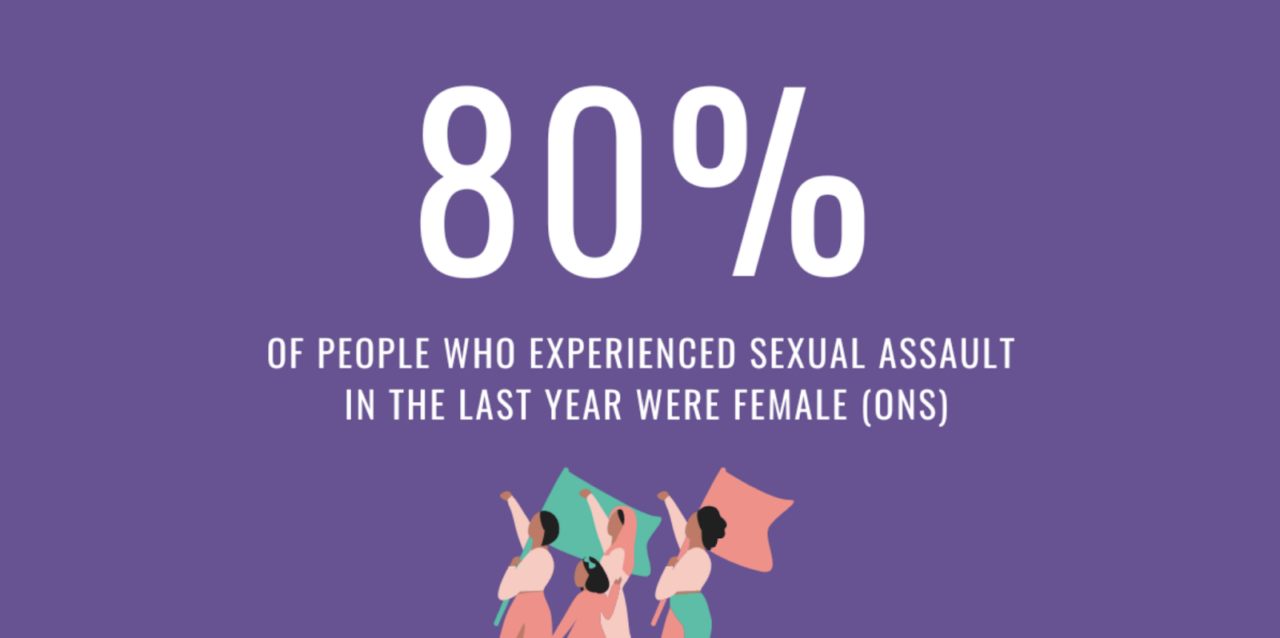 80% of people who experienced sexual assault last year were female